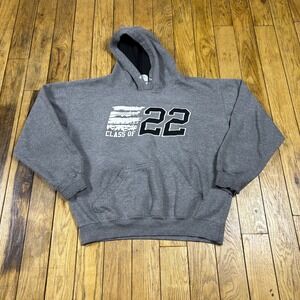 Jostens Class of 2022 Hoodie Mens Large Heather Gray Pullover Sweatshirt Kept 22